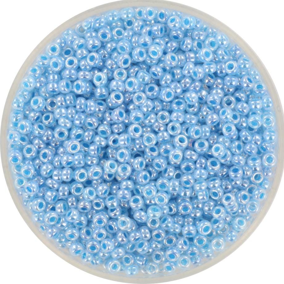 10g Miyuki seed beads 11/0, ceylon blue 537, japanese beads, blue beads, size 11 2mm, shiny rocailles, luster beads, Miyuki blue beads