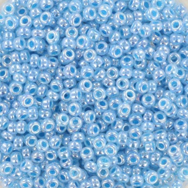 10g Miyuki seed beads 11/0, ceylon blue 537, japanese beads, blue beads, size 11 2mm, shiny rocailles, luster beads, Miyuki blue beads