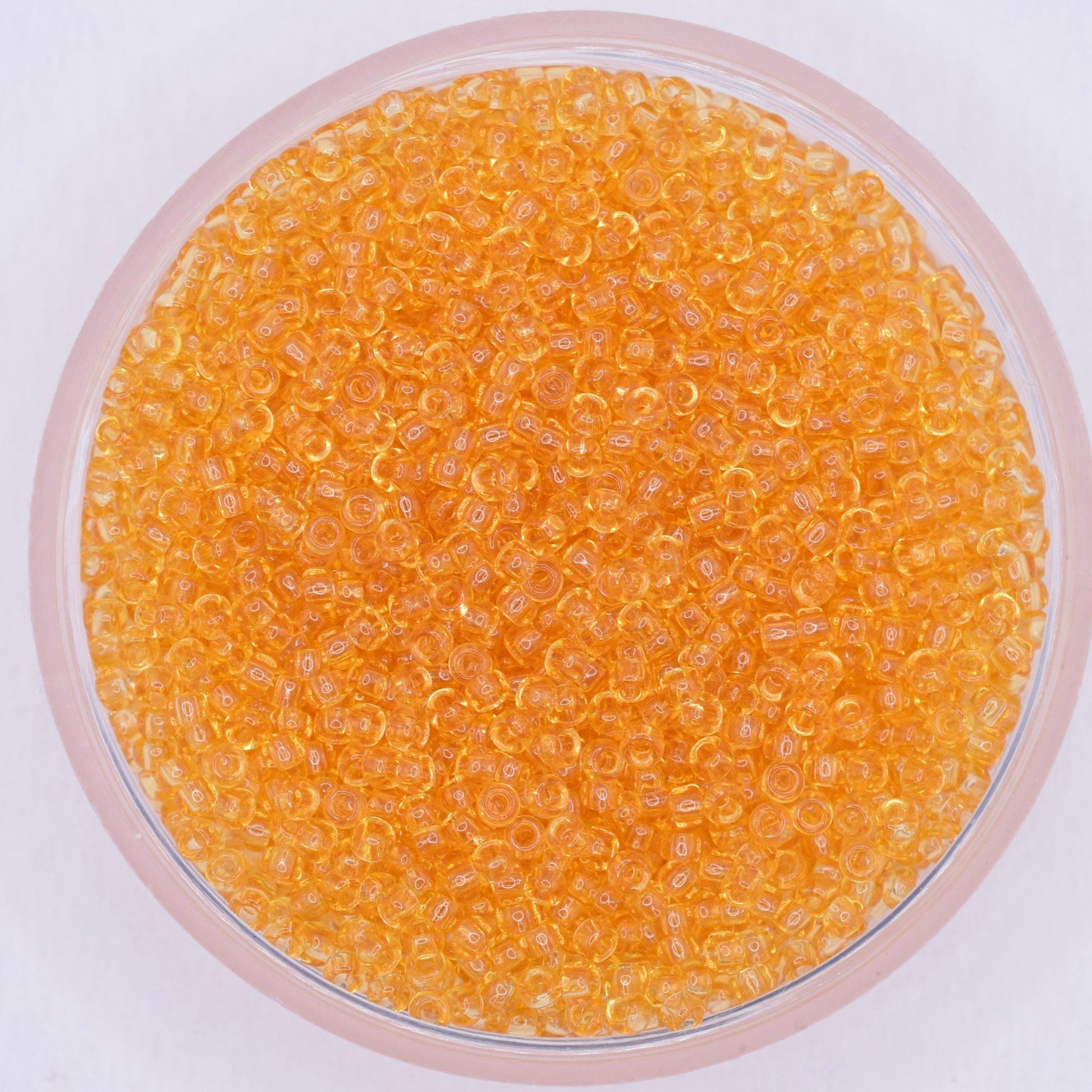 5g Toho seed beads 15/0, Transparent light topaz, TR-15-2, japanese beads, orange beads, size 15 seed beads, tiny beads, Toho round beads