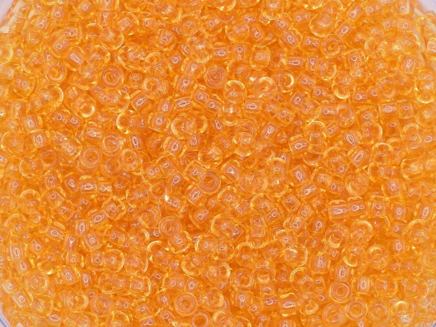 5g Toho seed beads 15/0, Transparent light topaz, TR-15-2, japanese beads, orange beads, size 15 seed beads, tiny beads, Toho round beads