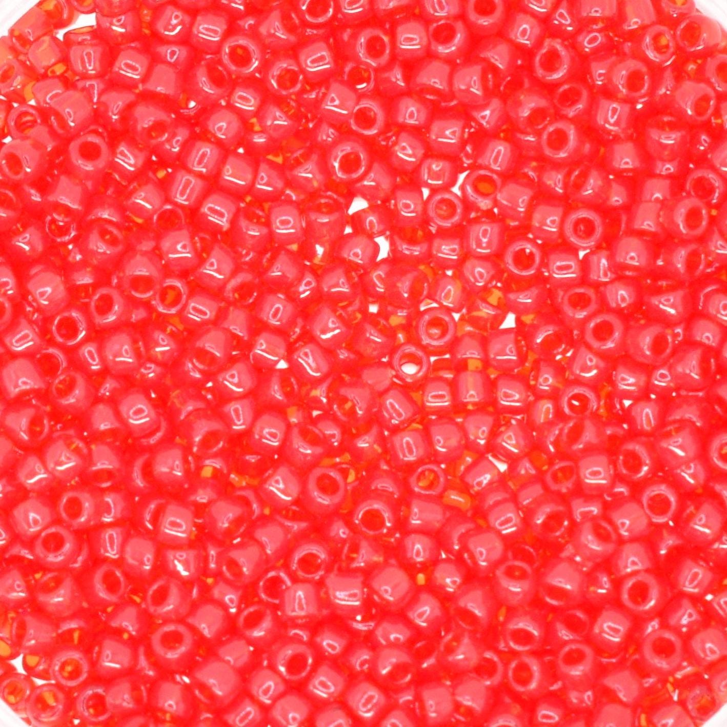 5g Toho seed beads 15/0, Transparent Ruby, TR-15-5C, japanese beads, red beads, size 15 seed beads, tiny beads, Toho round beads