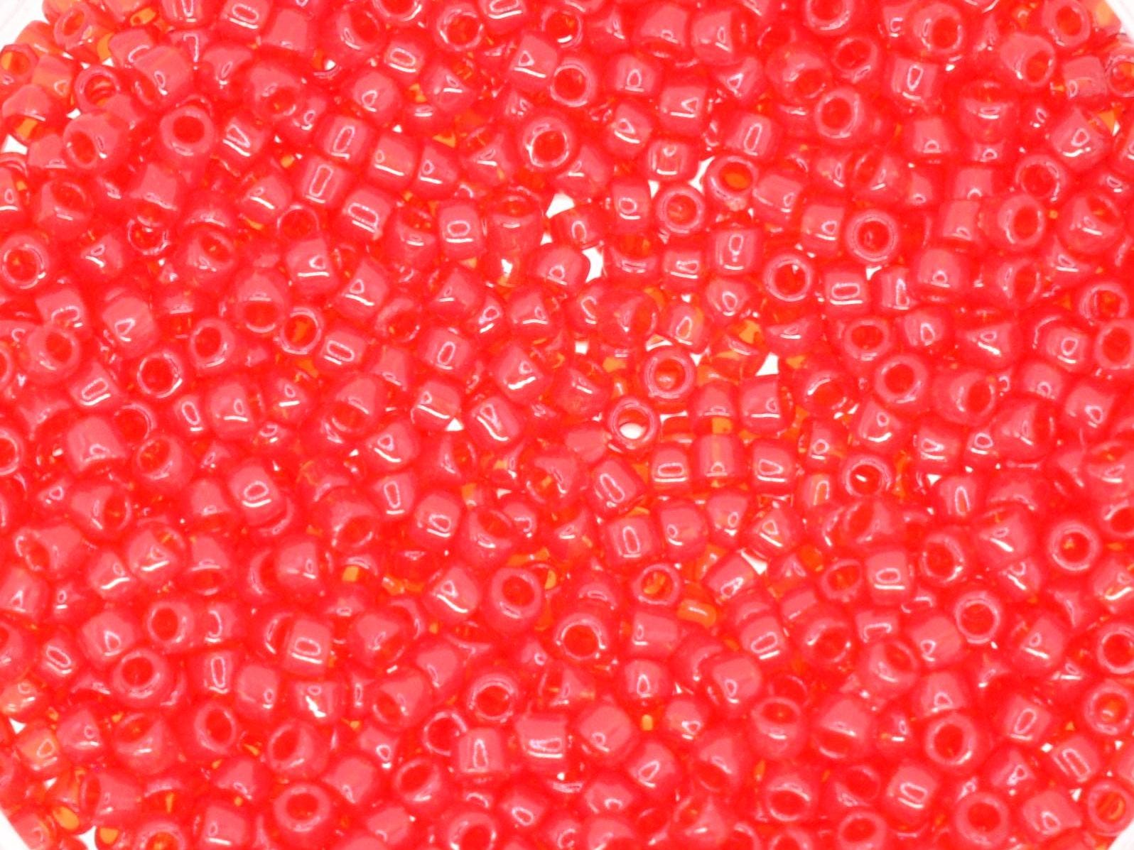 5g Toho seed beads 15/0, Transparent Ruby, TR-15-5C, japanese beads, red beads, size 15 seed beads, tiny beads, Toho round beads