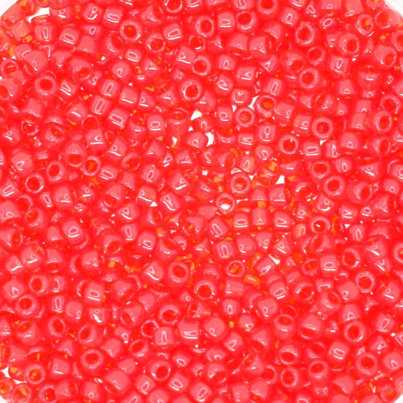 5g Toho seed beads 15/0, Transparent Ruby, TR-15-5C, japanese beads, red beads, size 15 seed beads, tiny beads, Toho round beads