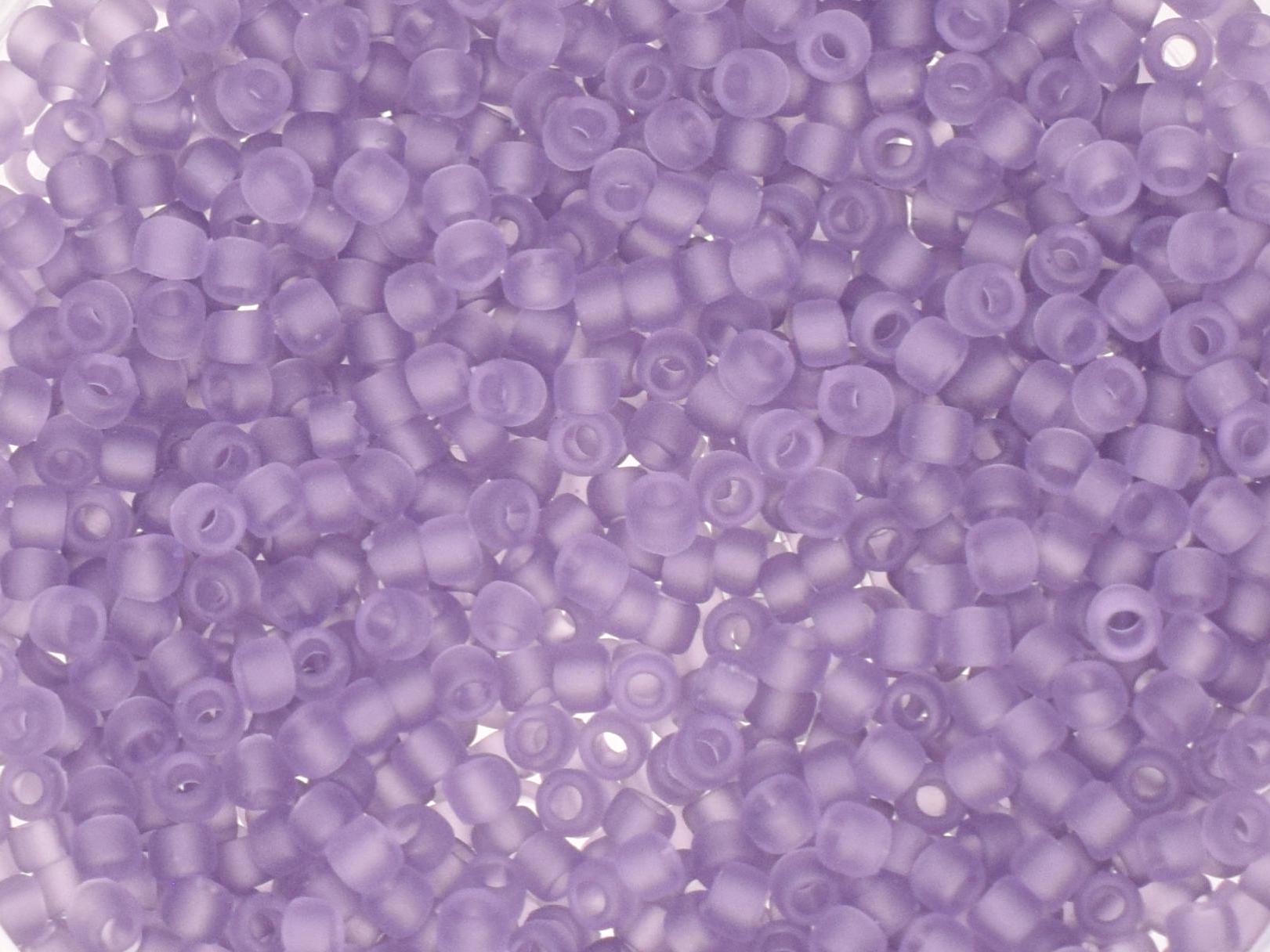 5g Toho seed beads 15/0, Transparent frosted sugar plum, TR-15-19F, japanese beads, transparent purple, tiny beads, Toho round, matte violet