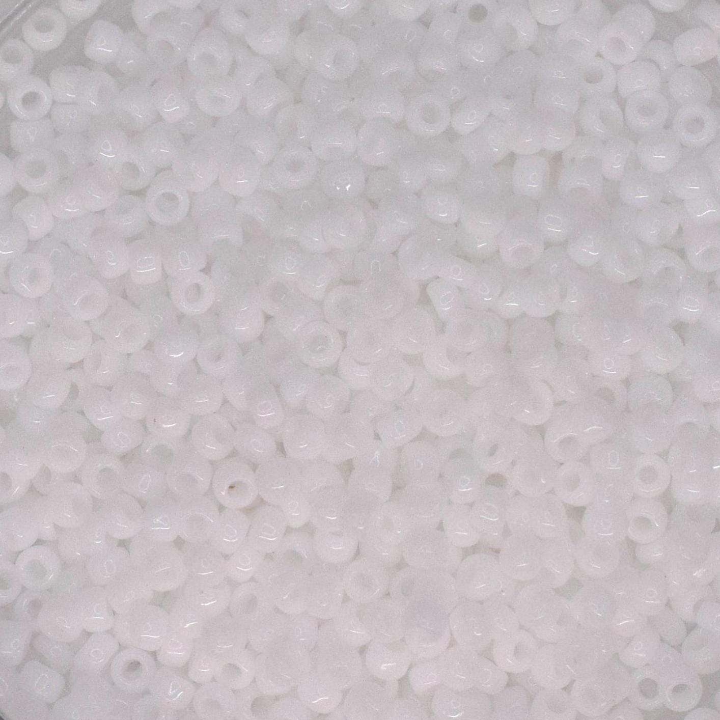 5g Toho seed beads 15/0, Opaque white, TR-15-41, japanese beads, tiny beads, Toho round white