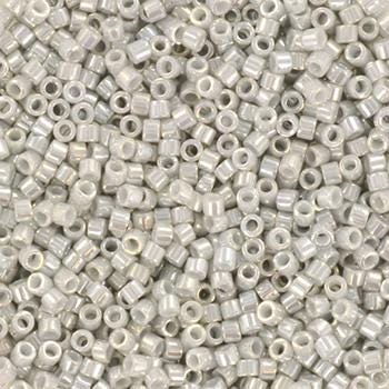 Miyuki Delica beads opaque luster gray color DB252, 5g size 11/0, japanese beads, Miyuki DB 252, cylindrical beads