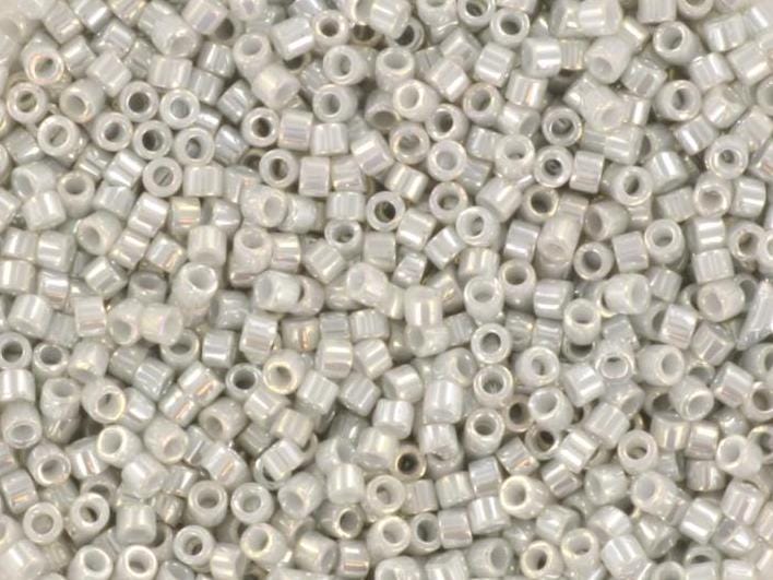 Miyuki Delica beads opaque luster gray color DB252, 5g size 11/0, japanese beads, Miyuki DB 252, cylindrical beads