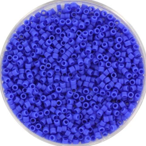 Miyuki Delica beads opaque matte cyan blue, 5g 11/0 DB1588, cylindrical beads, dark blue Miyuki, color DB 1588