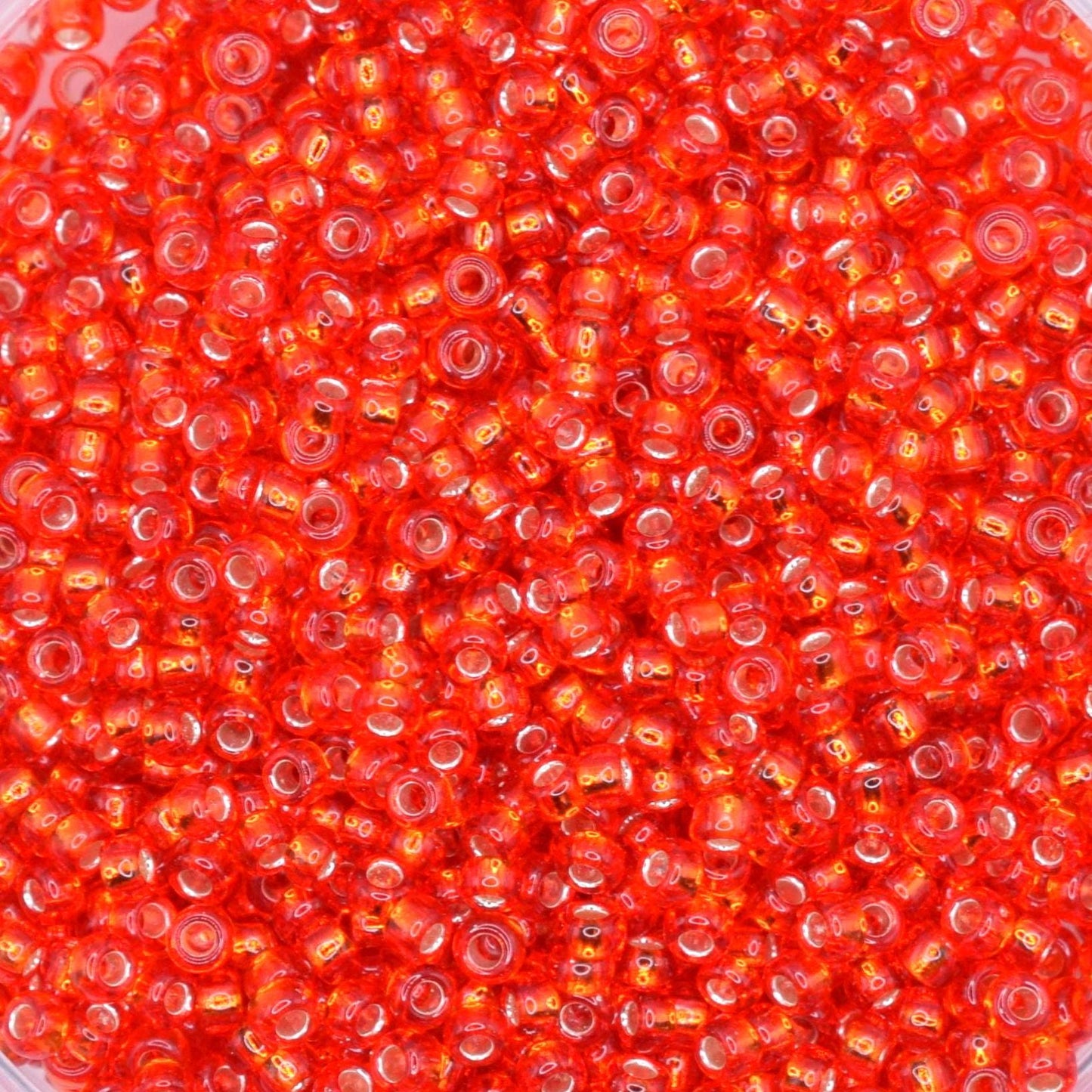 5g Toho seed beads 15/0, Silverlined siam ruby, TR-15-25B, japanese beads, transparent red, tiny beads, Toho round, bright red rocaille