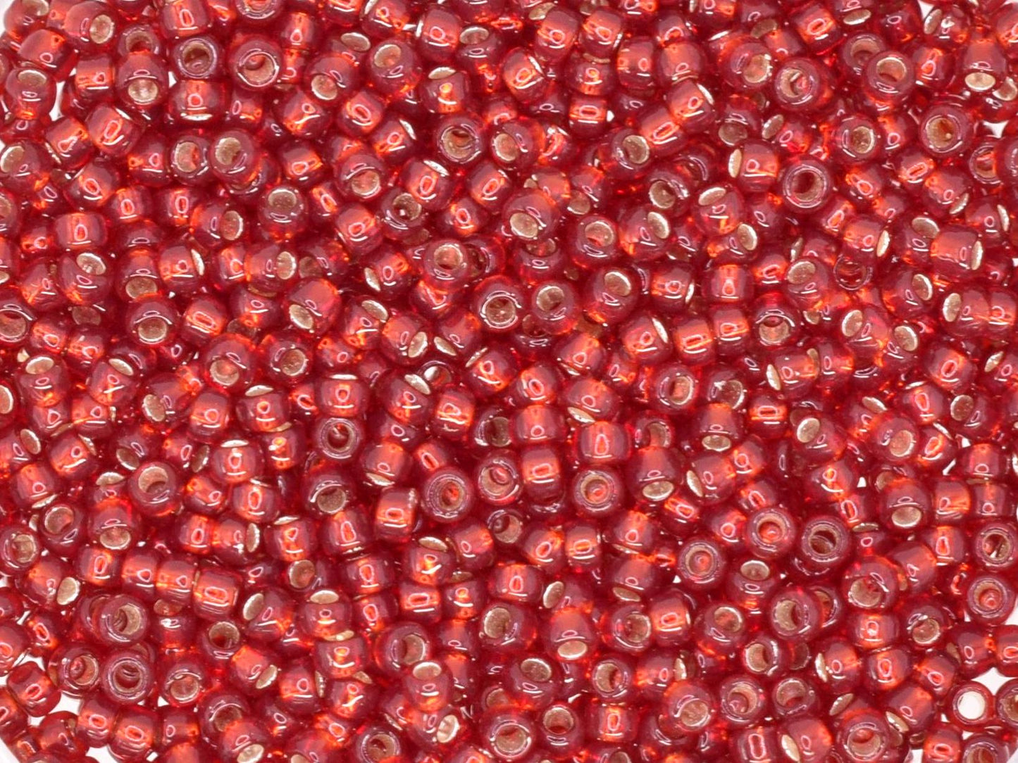 5g Toho seed beads 15/0, Silverlined garnet, TR-15-25D, japanese beads, transparent red, tiny beads, Toho round, dark red rocailles