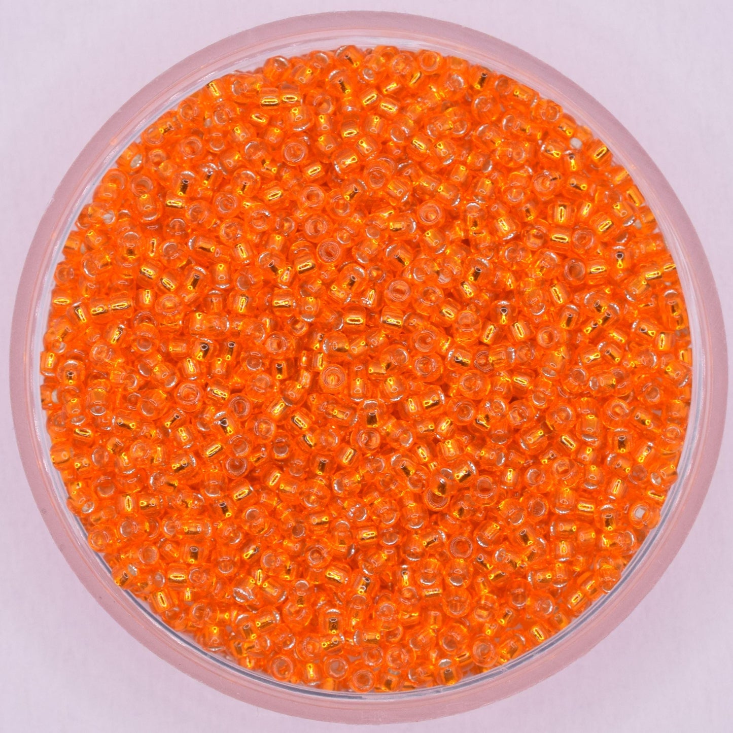 5g Toho seed beads 15/0, Silverlined hyacinth, TR-15-30B, japanese beads, transparent orange, tiny beads, Toho round, orange rocailles