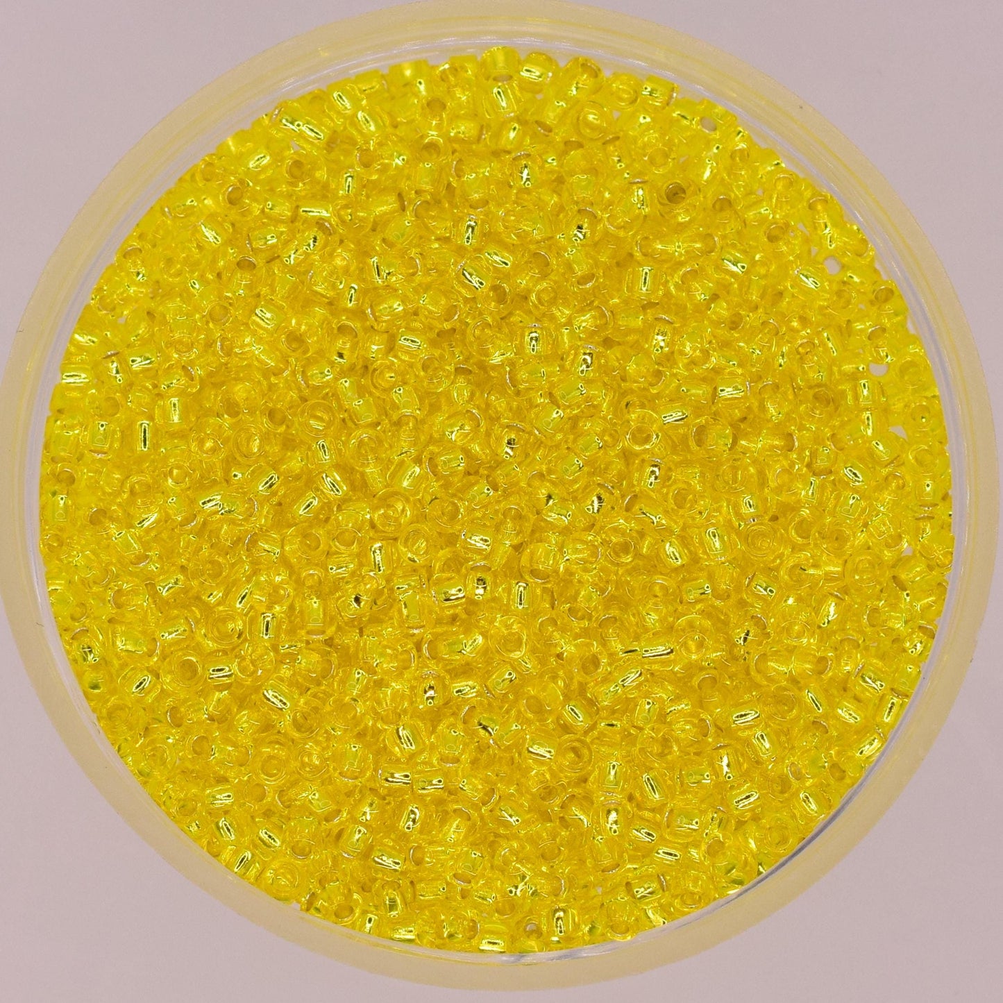 5g Toho seed beads 15/0, Silverlined lemon, TR-15-32, japanese beads, transparent yellow, tiny beads, Toho round, yellow rocailles