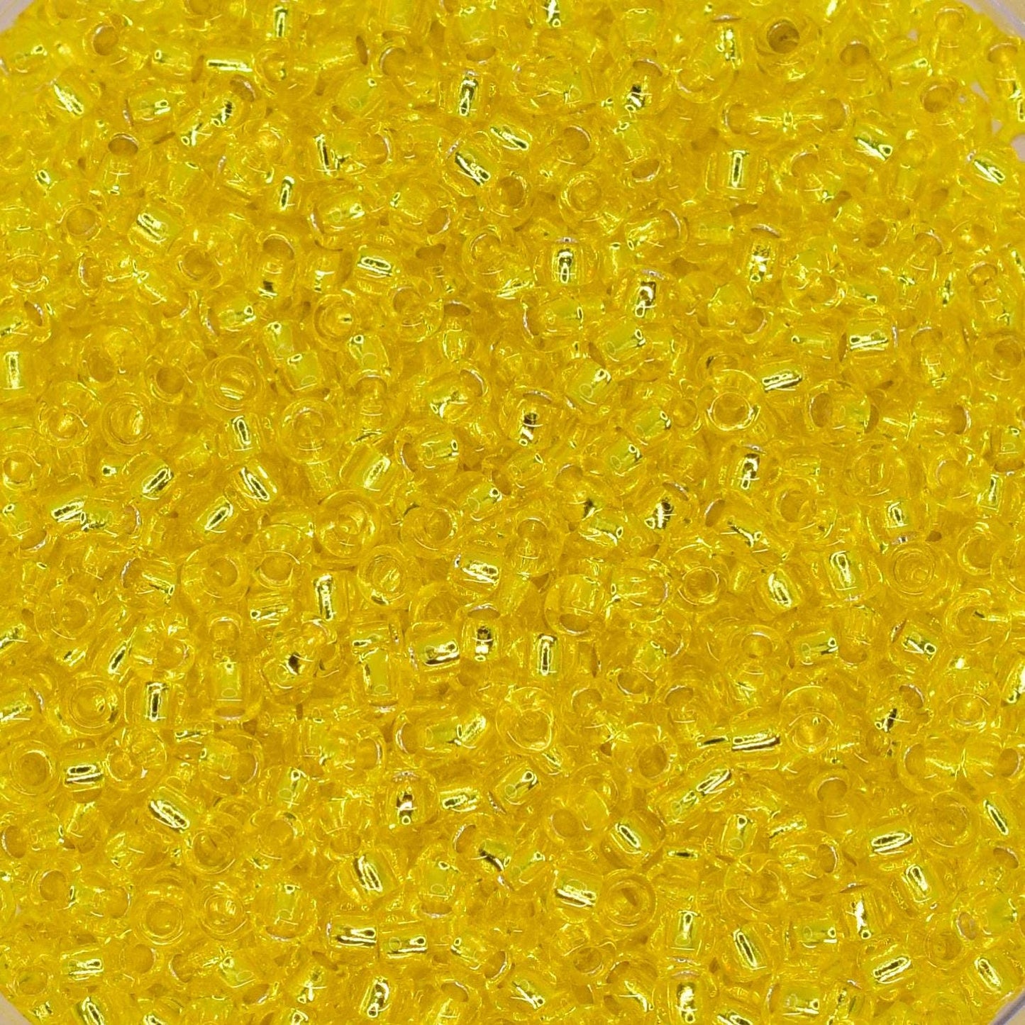 5g Toho seed beads 15/0, Silverlined lemon, TR-15-32, japanese beads, transparent yellow, tiny beads, Toho round, yellow rocailles