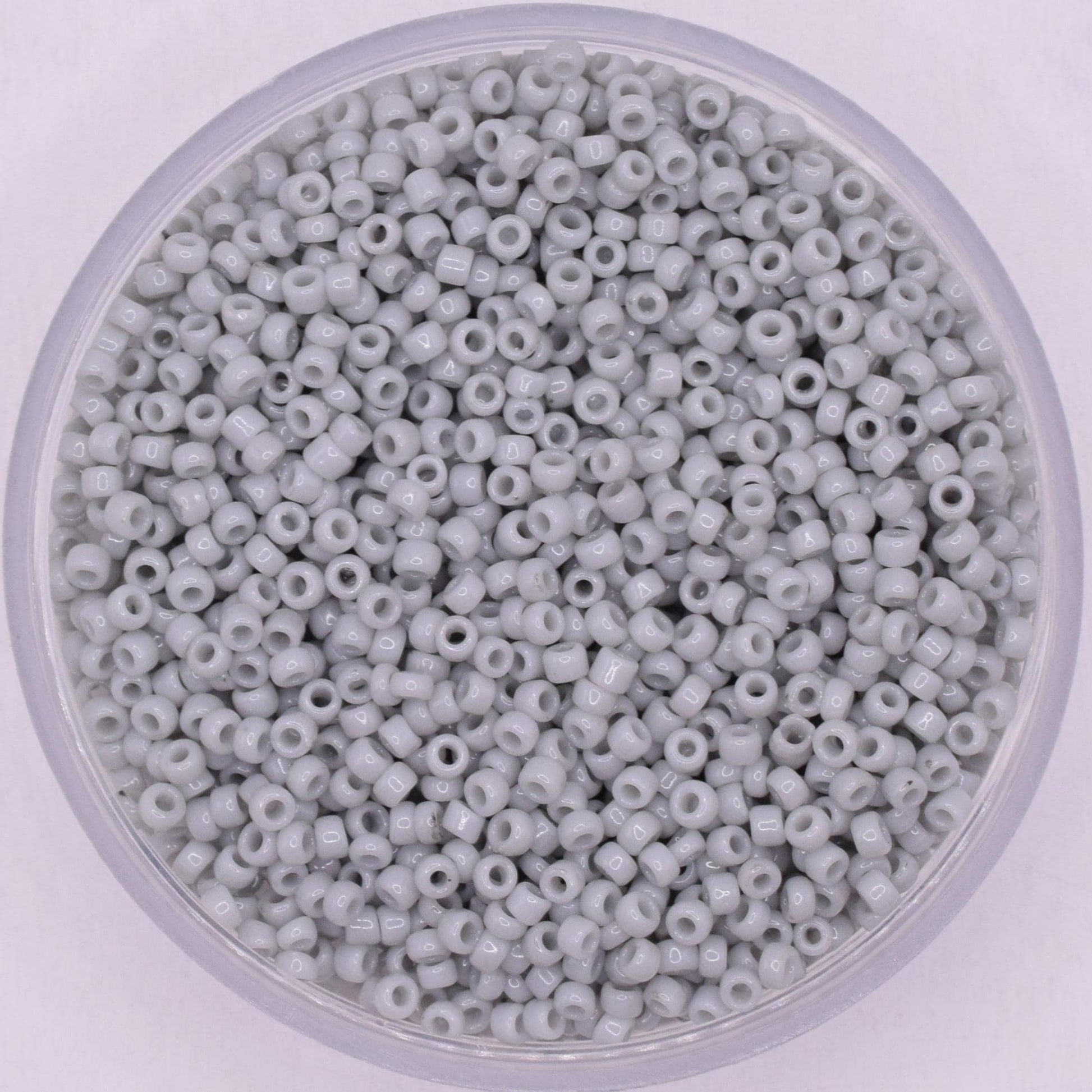 5g Toho seed beads 15/0, Opaque gray, TR-15-53, japanese beads, gray beads, tiny beads, Toho gray seed beads