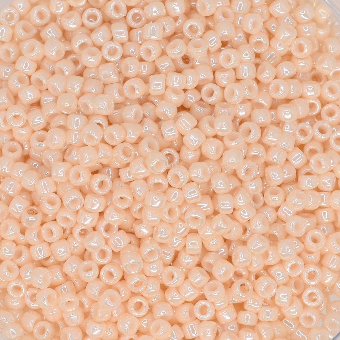 5g Toho seed beads 15/0, Opaque lustered light beige, TR-15-123, japanese beads, off white beads, tiny beads, Toho cream seed beads