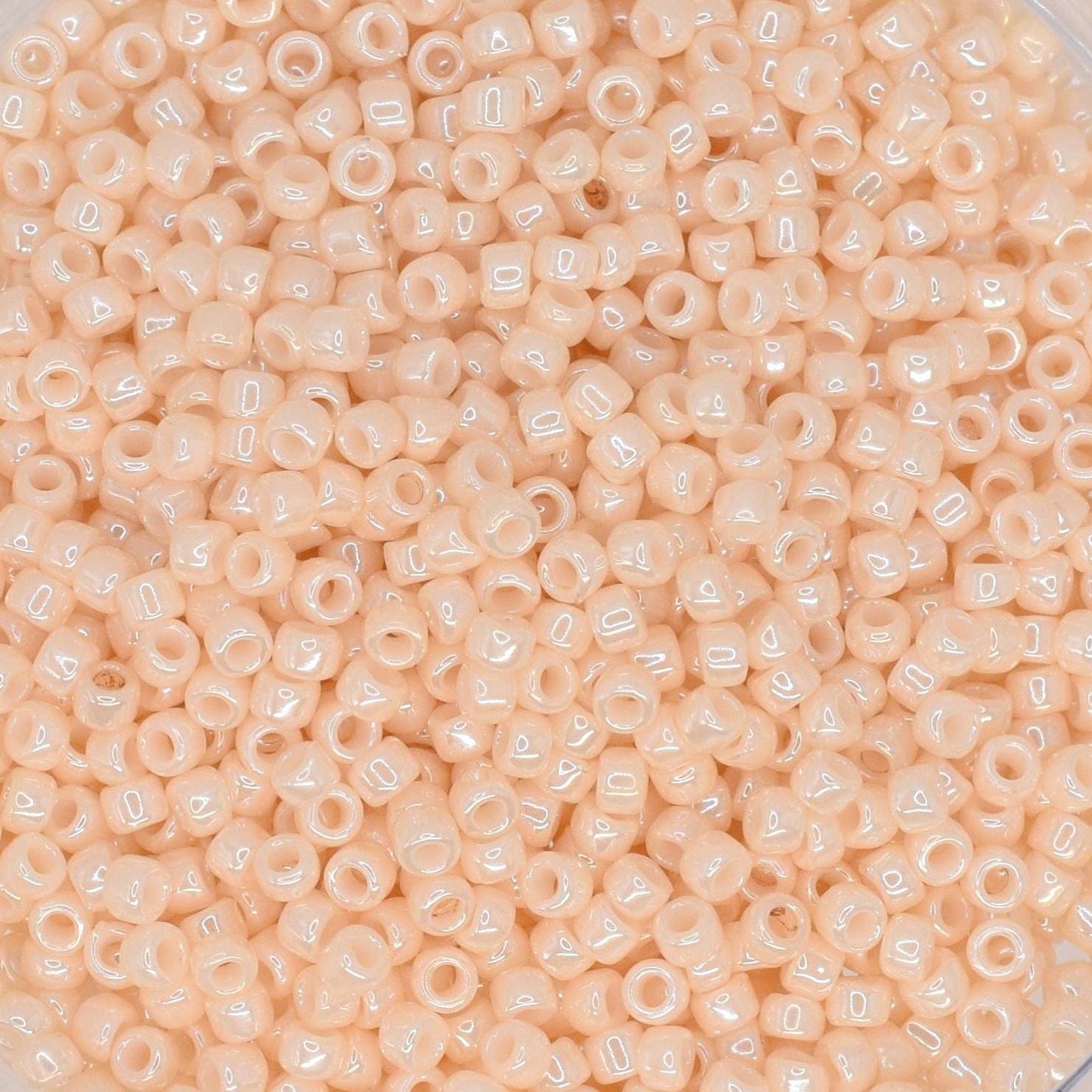 5g Toho seed beads 15/0, Opaque lustered light beige, TR-15-123, japanese beads, off white beads, tiny beads, Toho cream seed beads