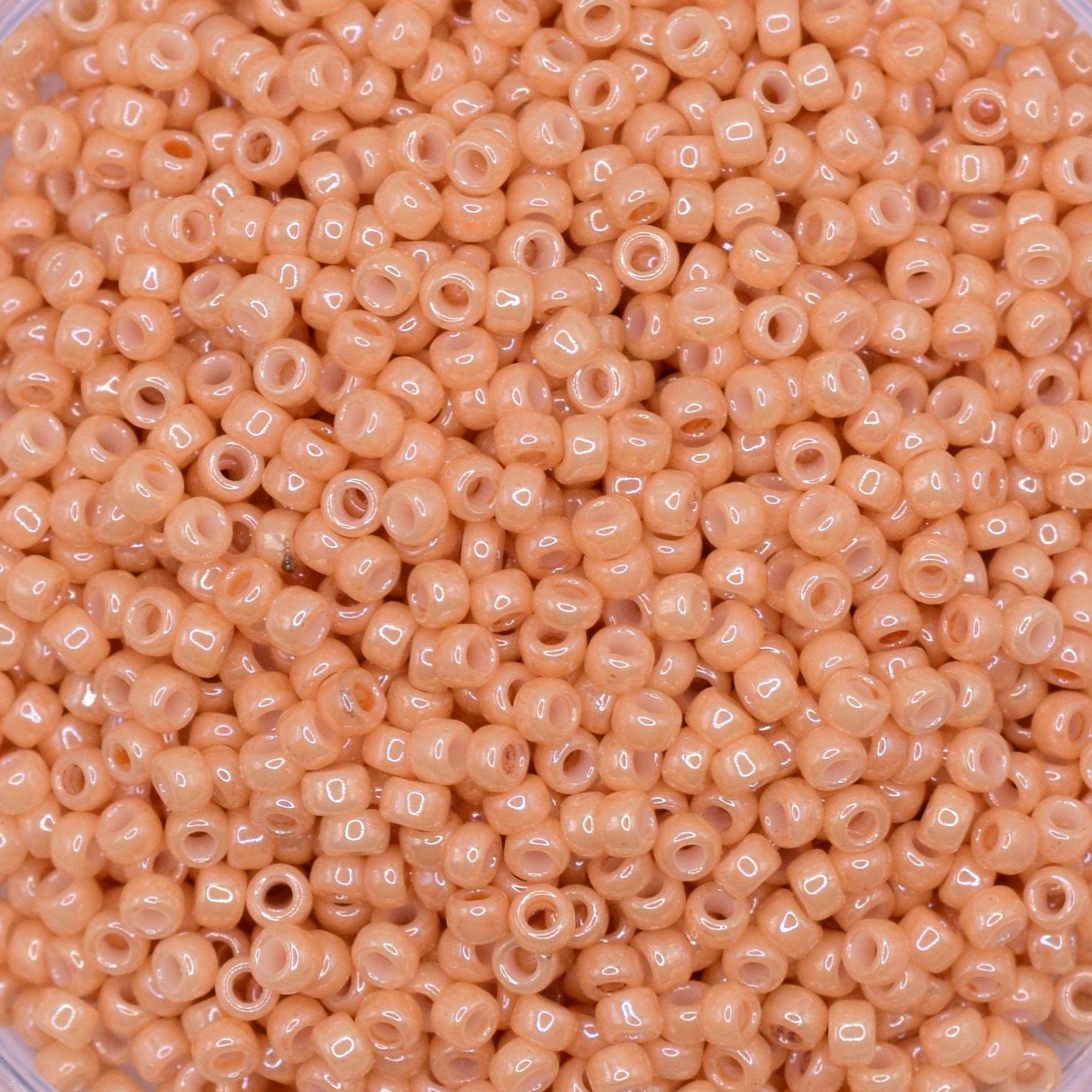 5g Toho seed beads 15/0, Opaque lustered dark beige, TR-15-123D, japanese beads, dark cream beads, tiny beads, Toho cream seed beads