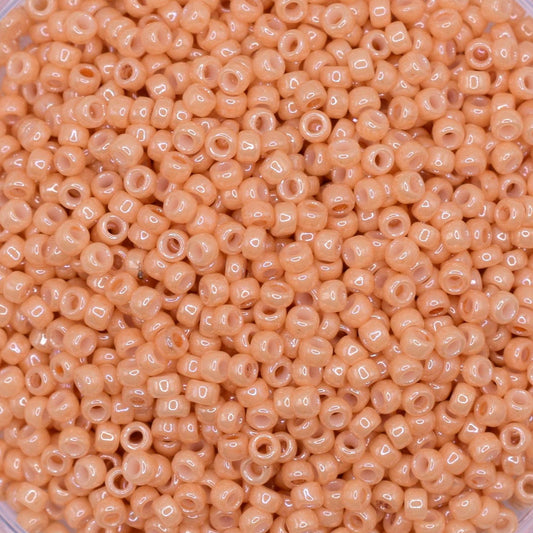 5g Toho seed beads 15/0, Opaque lustered dark beige, TR-15-123D, japanese beads, dark cream beads, tiny beads, Toho cream seed beads