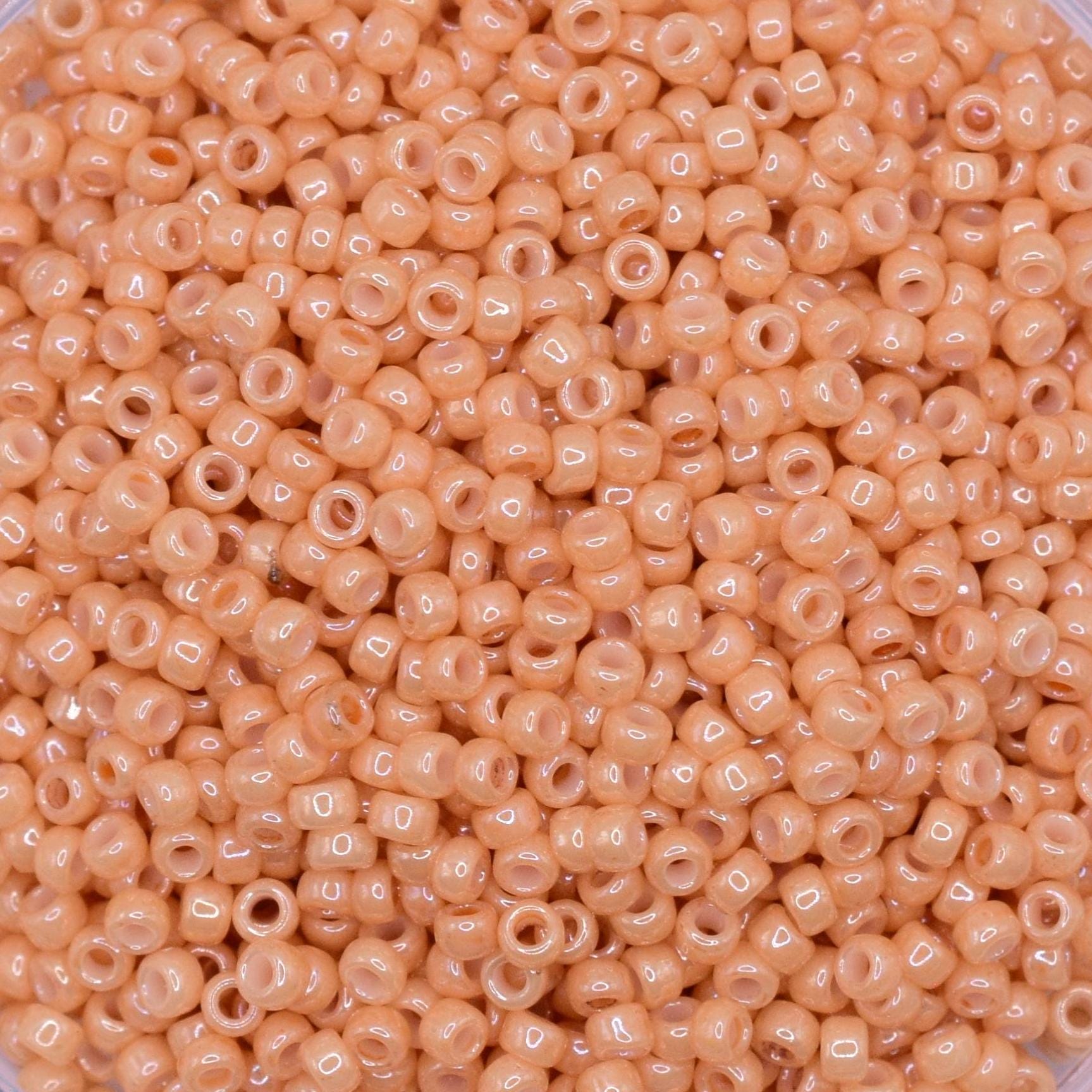 5g Toho seed beads 15/0, Opaque lustered dark beige, TR-15-123D, japanese beads, dark cream beads, tiny beads, Toho cream seed beads