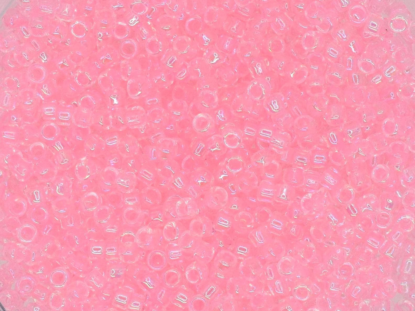 5g Toho seed beads 15/0, Transparent Rainbow ballerina Pink, TR-15-171D, japanese beads, transparent pink beads, tiny beads, light pink