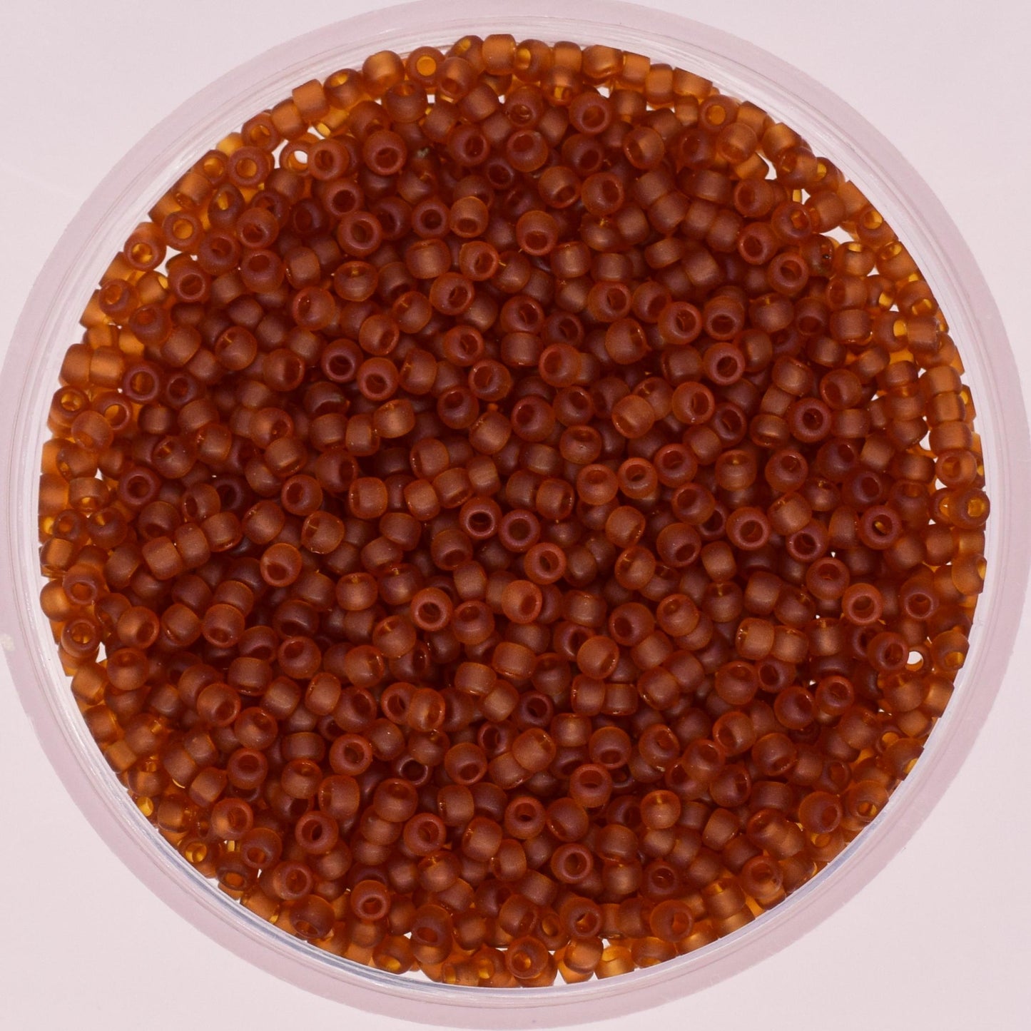 5g Toho seed beads 15/0, Transparent frosted smoky topaz, TR-15-423F, japanese beads, transparent brown, tiny beads, matte brown