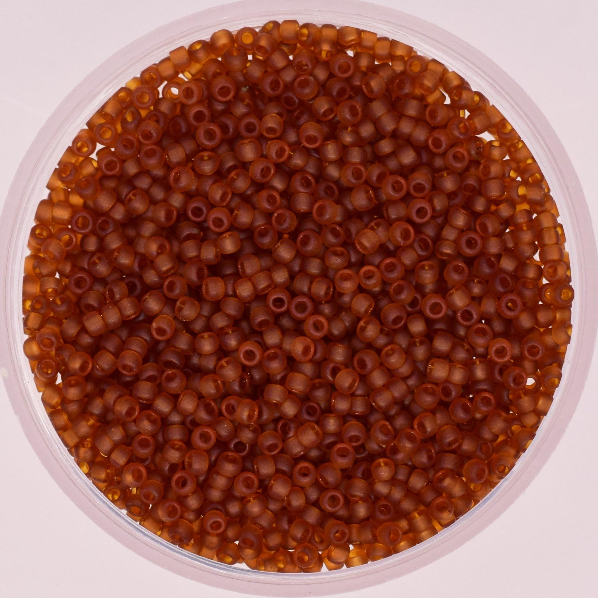 5g Toho seed beads 15/0, Transparent frosted smoky topaz, TR-15-423F, japanese beads, transparent brown, tiny beads, matte brown