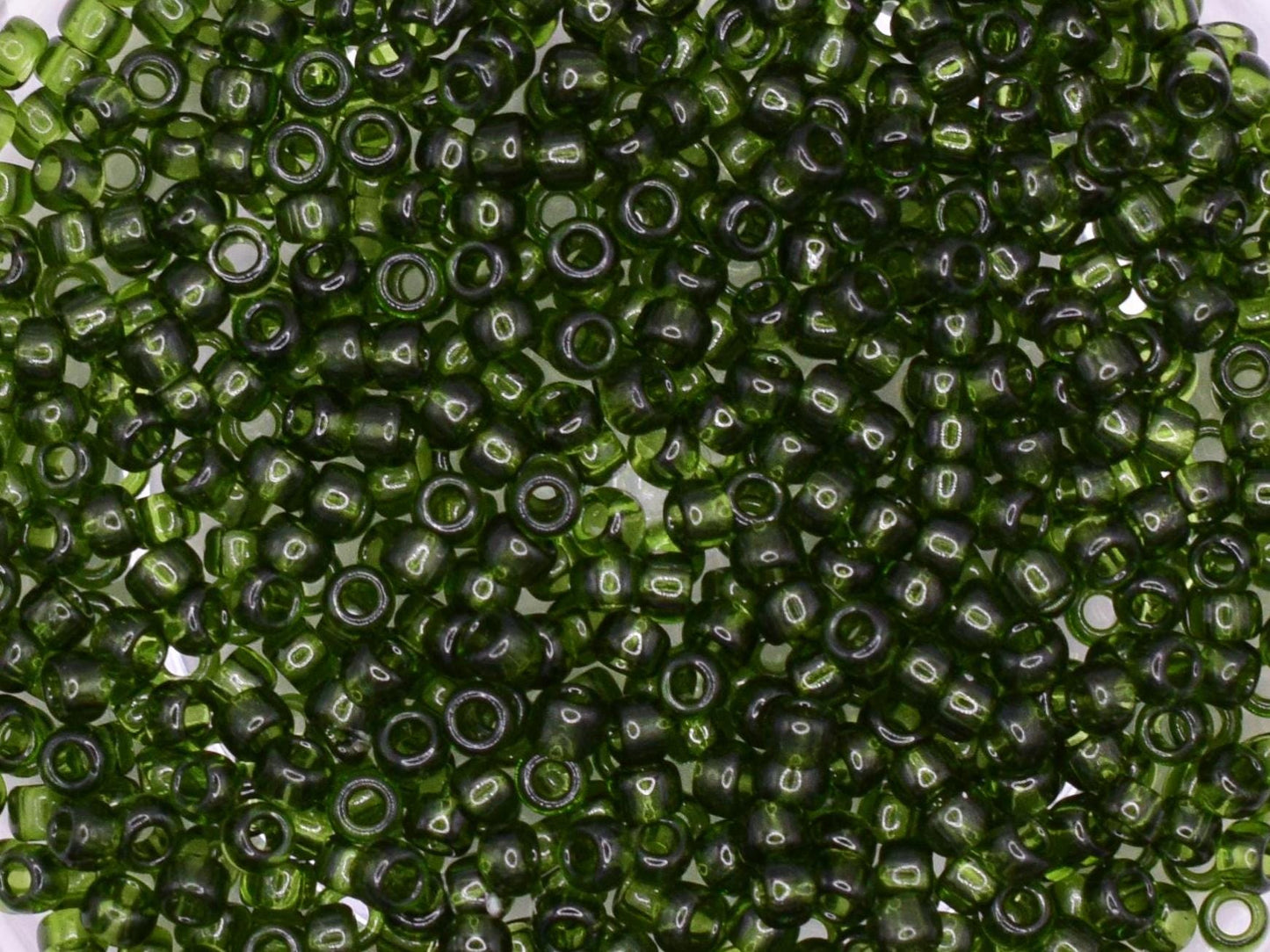 5g Toho seed beads 15/0, Transparent olivine, TR-15-940, japanese beads, transparent green, tiny beads, dark green