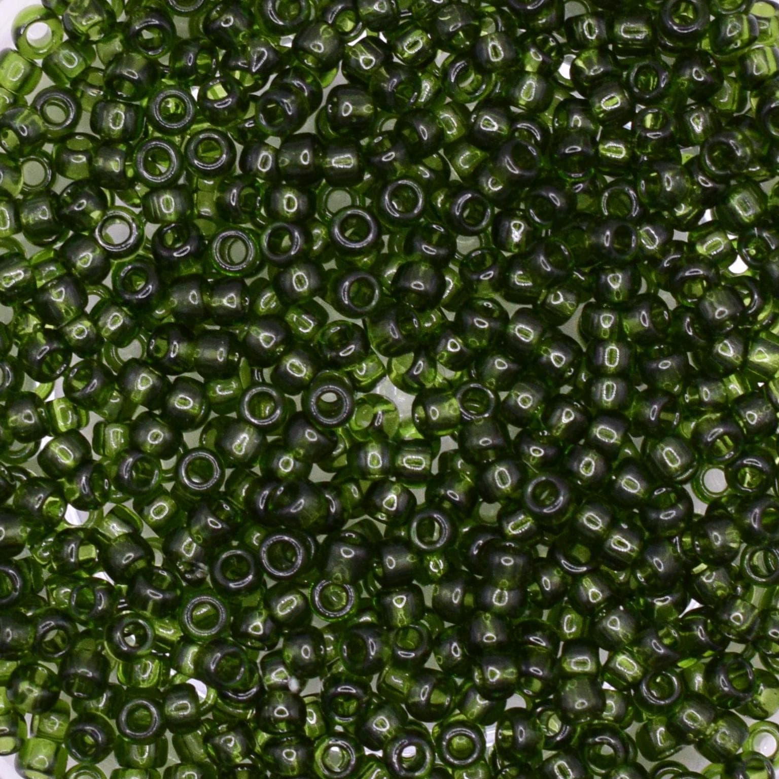 5g Toho seed beads 15/0, Transparent olivine, TR-15-940, japanese beads, transparent green, tiny beads, dark green