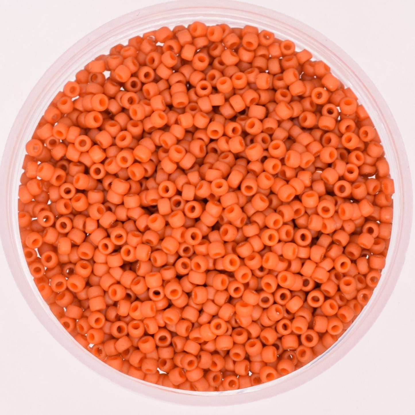 5g Toho seed beads 15/0, Semi glazed orange, TR-15-2611F, japanese beads, matte orange, tiny beads, matte orange frosted