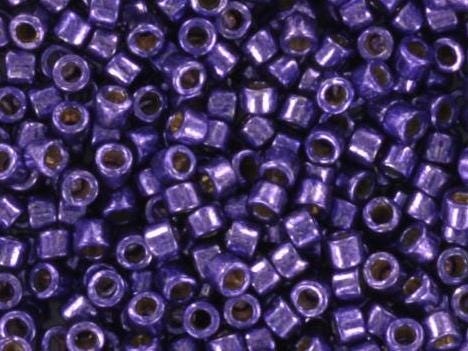 Miyuki Delica beads duracoat galvanized dark lilac, 5g 11/0 DB 2509, Miyuki Delica purple, dark violet, japanese beads, Seed beads