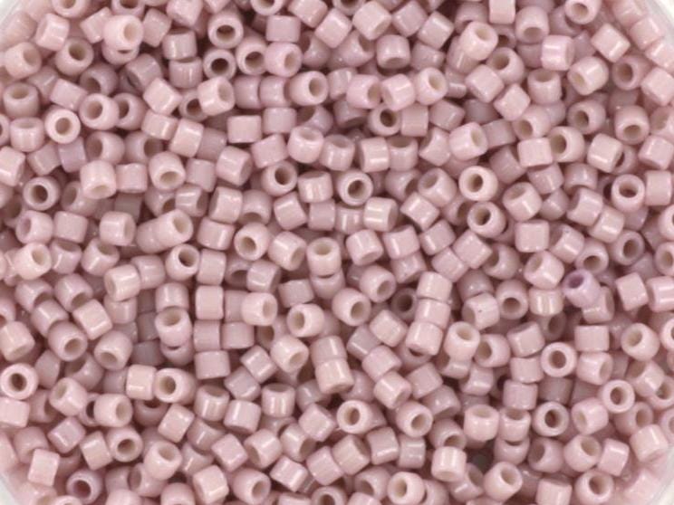 Miyuki Delica beads duracoat opaque soft baby pink, 5g 11/0 DB2361, cylindrical beads, light pink Miyuki, DB 2361, Delica opaque light rose