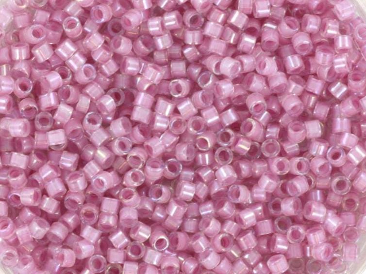 Miyuki Delica beads orchid lined crystal luster, color DB 72, 5g size 11/0, japanese beads, Miyuki DB-72, Miyuki color lined, light pink