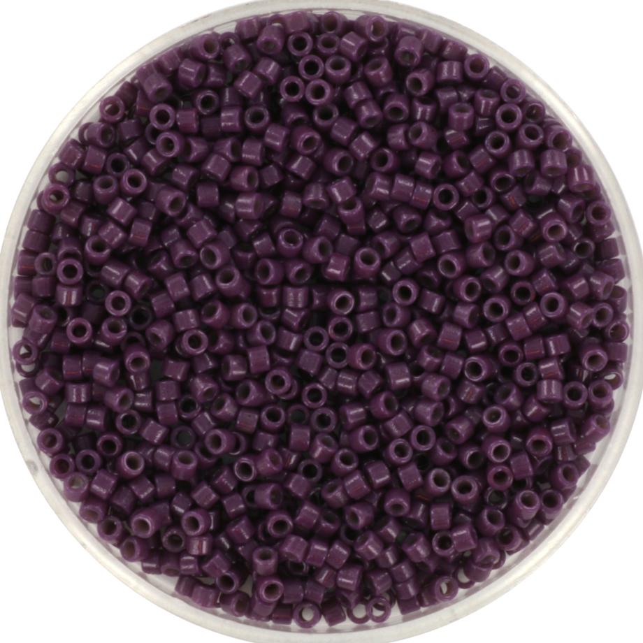 Miyuki Delica beads duracoat opaque medium purple, 5g 11/0 DB2360, cylindrical beads, dark purple Miyuki, DB 2360, Delica opaque violet