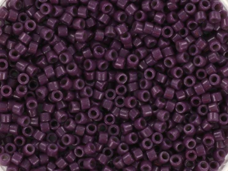 Miyuki Delica beads duracoat opaque medium purple, 5g 11/0 DB2360, cylindrical beads, dark purple Miyuki, DB 2360, Delica opaque violet