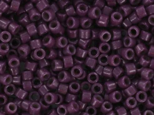 Miyuki Delica beads duracoat opaque medium purple, 5g 11/0 DB2360, cylindrical beads, dark purple Miyuki, DB 2360, Delica opaque violet