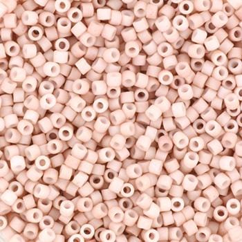 Miyuki Delica beads opaque matte pink champagne, 5g 11/0 DB1515, cylindrical beads, light pink Miyuki, color DB 1525, matte rosé