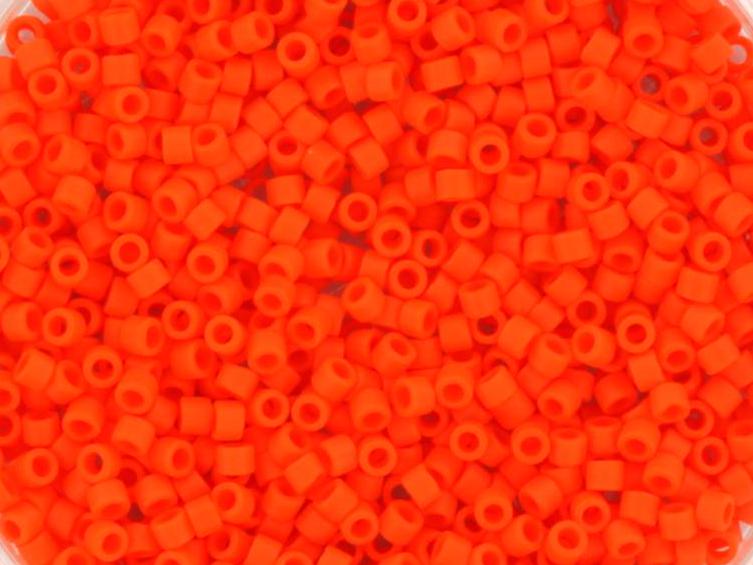 Miyuki Delica beads opaque matte orange, size 11/0 color DB 752, Japanese beads, cylindrical beads, Miyuki DB752