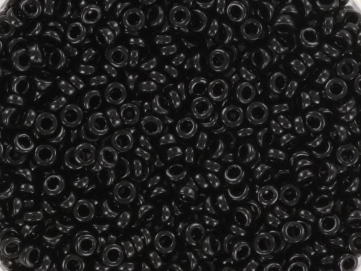 5g Miyuki spacer beads 2.2 x 1 mm, opaque black, color 401, beads from japan, donut shaped beads