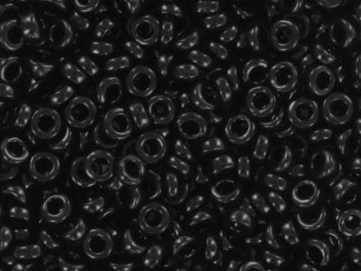 5g Miyuki spacer beads 2.2 x 1 mm, opaque black, color 401, beads from japan, donut shaped beads