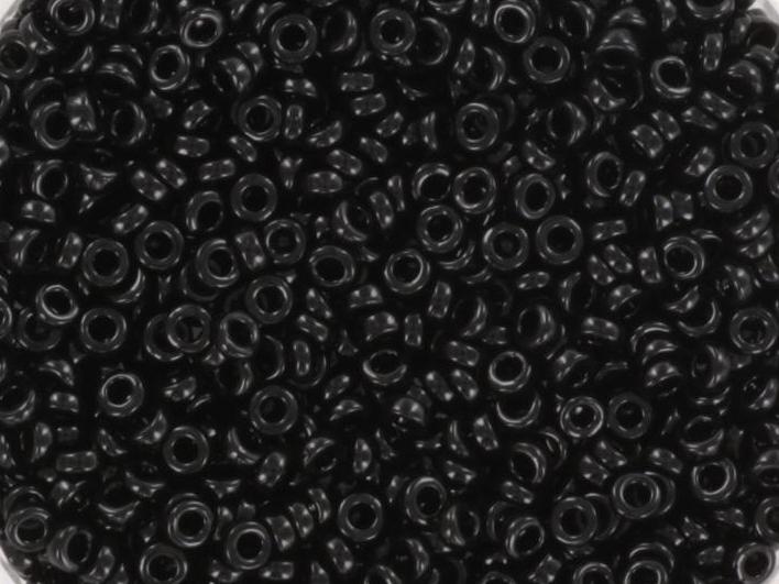 5g Miyuki spacer beads 2.2 x 1 mm, opaque black, color 401, beads from japan, donut shaped beads