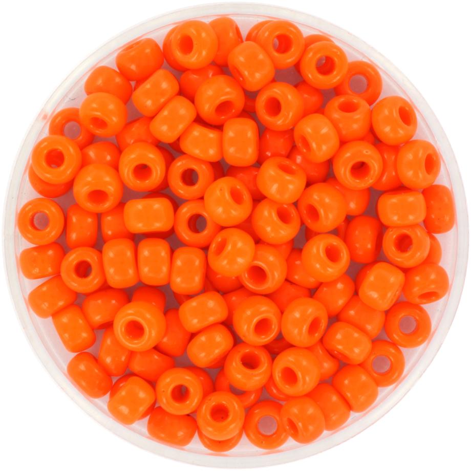 10g Miyuki seed beads 6/0, opaque orange 406, japanese beads, large orange rocailles, size 4mm, pony beads