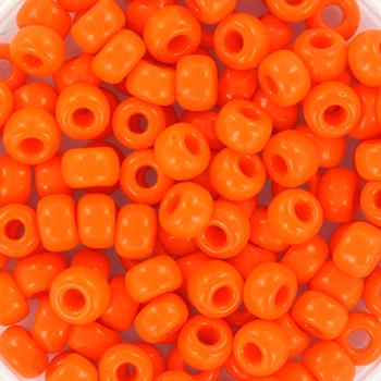 10g Miyuki seed beads 6/0, opaque orange 406, japanese beads, large orange rocailles, size 4mm, pony beads