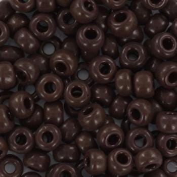 10g Miyuki seed beads 6/0, opaque chocolate brown 409, japanese beads, large brown rocailles, size 4mm, pony beads