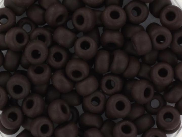 10g Miyuki seed beads 6/0, opaque matte chocolate brown 409F, japanese beads, large brown rocailles, size 4mm, pony beads