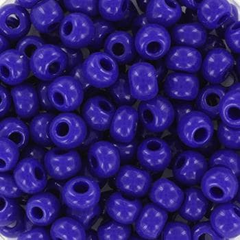 10g Miyuki seed beads 6/0, opaque cobalt blue 414, japanese beads, large blue rocailles, size 4mm, pony beads