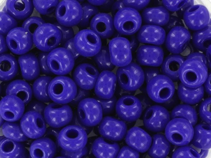 10g Miyuki seed beads 6/0, opaque cobalt blue 414, japanese beads, large blue rocailles, size 4mm, pony beads