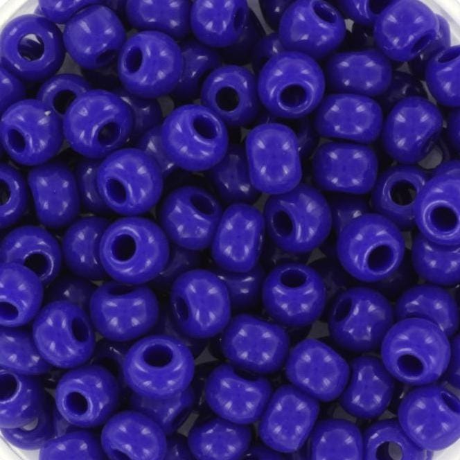 10g Miyuki seed beads 6/0, opaque cobalt blue 414, japanese beads, large blue rocailles, size 4mm, pony beads