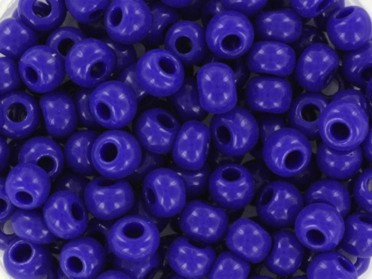 10g Miyuki seed beads 6/0, opaque cobalt blue 414, japanese beads, large blue rocailles, size 4mm, pony beads