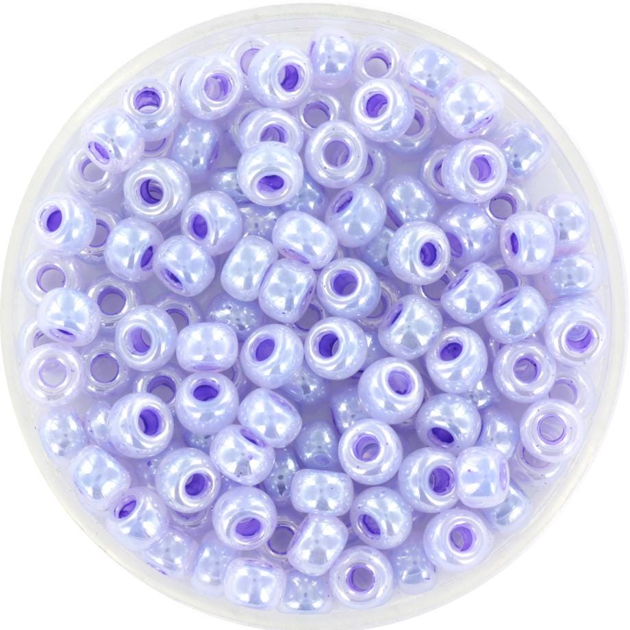 10g Miyuki seed beads 6/0, ceylon lilac 538, japanese beads, large purple rocailles, size 4mm, pony beads