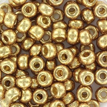 10g Miyuki seed beads duracoat galvanized champagne size 6/0 4204, beads from japan, round rocailles, 4mm big gold beads